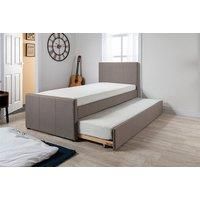 Space Saving Guest Bed With Trundle - Mattress Options - Silver