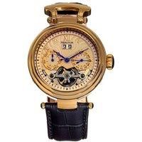 Ganzi Semi-Skeleton Leather-Band Watch