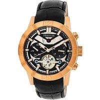 Hannibal SemiSkeleton LeatherBand Watch