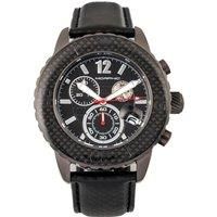 Morphic M51 Series Men/'s Quartz Grey Genuine Leather Gunmetal Chronograph Watch w/Date MPH5106