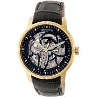 Ryder Skeleton Leather-Band Watch