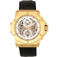 Commodus Automatic Skeleton Leather-Band Watch