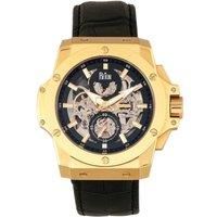 Commodus Automatic Skeleton Leather-Band Watch