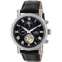 Winston Semi-Skeleton Leather-Band Watch