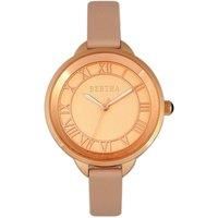 Madison Sunray Dial Leather-Band Watch