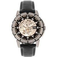 Philippe Automatic Skeleton Leather-Band Watch