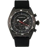 M53 Series Chronograph Fiber-Weaved Leather-Band Watch with Date