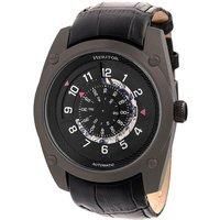 Daniels Semi-Skeleton Leather-Band Watch