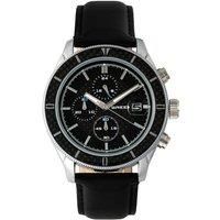 Maverick Chronograph Leather-Band Watch with Date