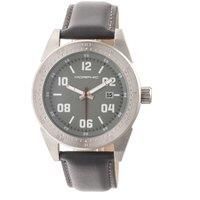 M63 Series Leather-Band Watch w/Date