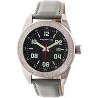 M63 Series Leather-Band Watch w/Date