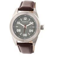 M63 Series Leather-Band Watch w/Date