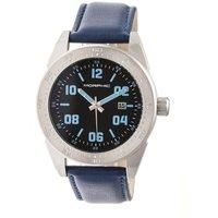 M63 Series Leather-Band Watch w/Date