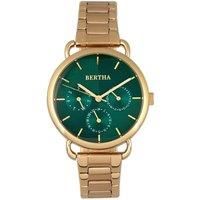 Gwen Leather-Band Watch with Day & Date
