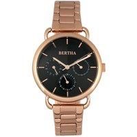 Gwen Leather-Band Watch with Day & Date