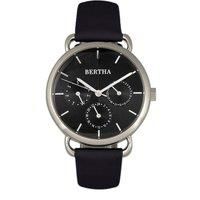 Gwen Leather-Band Watch with Day & Date