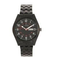 ELEVON Gann Men/'s Quartz Black Metal Alloy Bracelet Watch w/Date ELE106-6