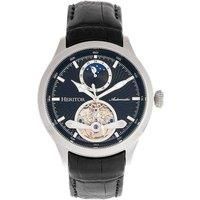 Gregory Semi-Skeleton Leather-Band Watch