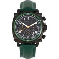 Morphic M83 Series Quartz Green Genuine Leather Black Chronograph Men/'s Watch with Date MPH8307