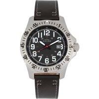 Aviator Leather-Band Watch w/Date