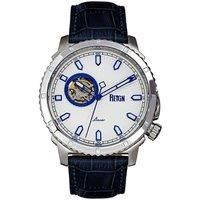 Bauer Automatic Semi-SkeletonLeather-Band Watch