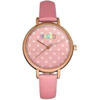 Crayo Dot Quartz Pink Leather Rose Gold Unisex Watch CRACR5906