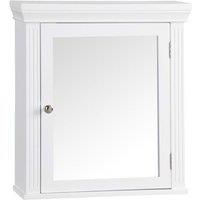 Elegant Home Fashions Wooden Bathroom Medicine Cabinet Mirror White 6544