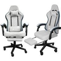 Ergonomic Gaming Chair W/ Footrest & Headrest
