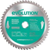 Evolution 230, 80 Tooth TCT Saw Blade, Aluminium, 230 x 2.4mm x 25.4mm, 2700 RPM