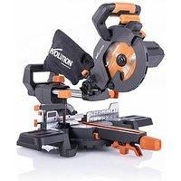 Evolution R185SMS+ 230V 185mm Multi-Material Sliding Mitre Saw Steel Wood Nails