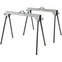 Evolution 005-0003 Compact 500kg Folding Saw Horses 2pk Workshop Metal Trestle