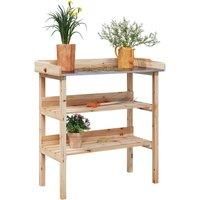 Plant Table with Shelves 78x38x82.5 cm Solid Wood Fir