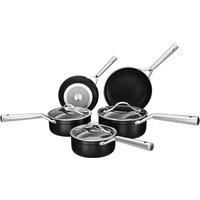 5 Piece Silver & Black Vita Deluxe Pan Set