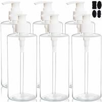 Youngever Pack Clear Plastic Pump Bottles Empty Pump Bottles 6 500ML,