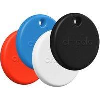 Chipolo POP Tracking Tag Pk4 - Black, Red, White & Blue