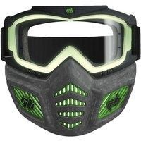 Gel Blaster Elite Face Mask - Glow in The Dark Tactical Face Mask with Detachable Goggles & Adjustable Headband - Facemask with Vented Jaw Frame Fits All Types of Faces - for Ages 14+