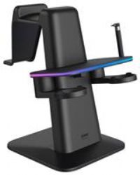 KIWI design Charging Dock for Meta Oculus Quest 3S/Quest 3/Quest 2/Quest Pro Accessories, Meta Officially Co-Branded, RGB Vertical Charging Stand and Controller Holder