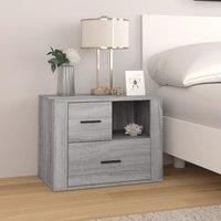 Bedside Cabinet Grey Sonoma 60x36x45 cm Engineered Wood