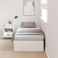 Storage Bed Frame White 100x200 cm