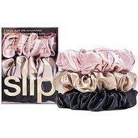 Slip Silk Pillowcase Slip Silk Scrunchie Large Pink, Caramel & Black 3 Pack