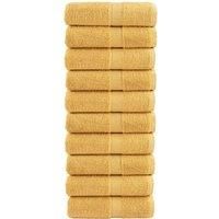 Premium Guest Towels SOLUND 10pcs Gold 30x50cm 600gsm