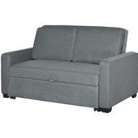 Pull-Out Grey Double Sofa Bed