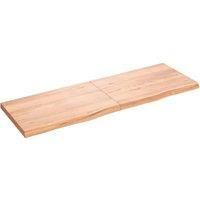 Wall Shelf Light Brown 180x60x(2-6) cm Treated Solid Wood Oak