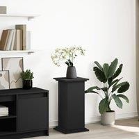 Display Stand with Storage Black 31x30x60 cm Engineered Wood