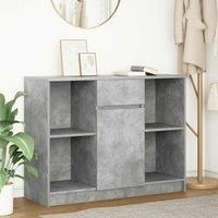 Sideboard with Drawer Concrete Grey 101x35x76 cm Engineered Wood
