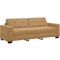 3-Seater Sofa in Brown Velvet, 180 cm