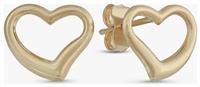 Revere 9ct Gold Open Heart Stud Earrings