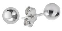 Revere 9ct White Gold Ball Stud Earrings