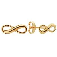 Revere 9ct Yellow Gold Infinity Stud Earrings