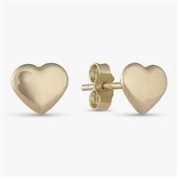 Revere 9ct Yellow Gold Heart Stud Earrings